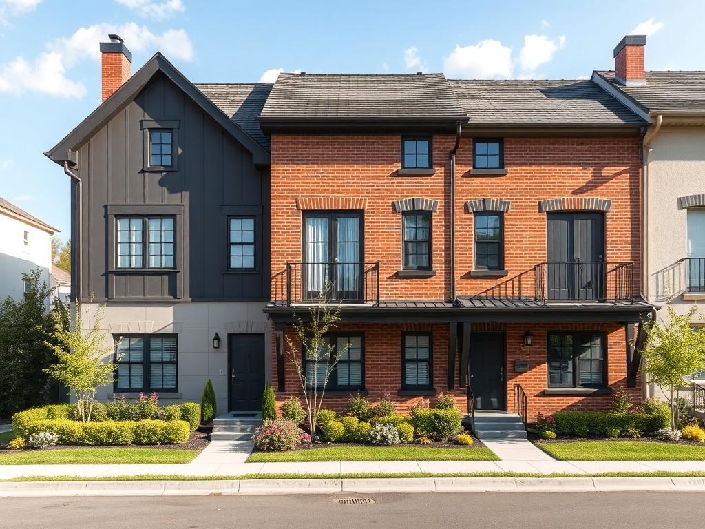 photo of a suburban townhouseфото