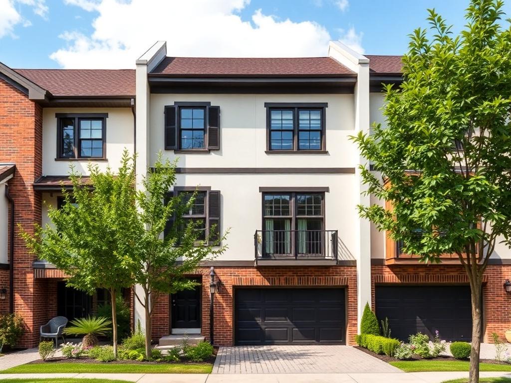 photo of a suburban townhouseфото