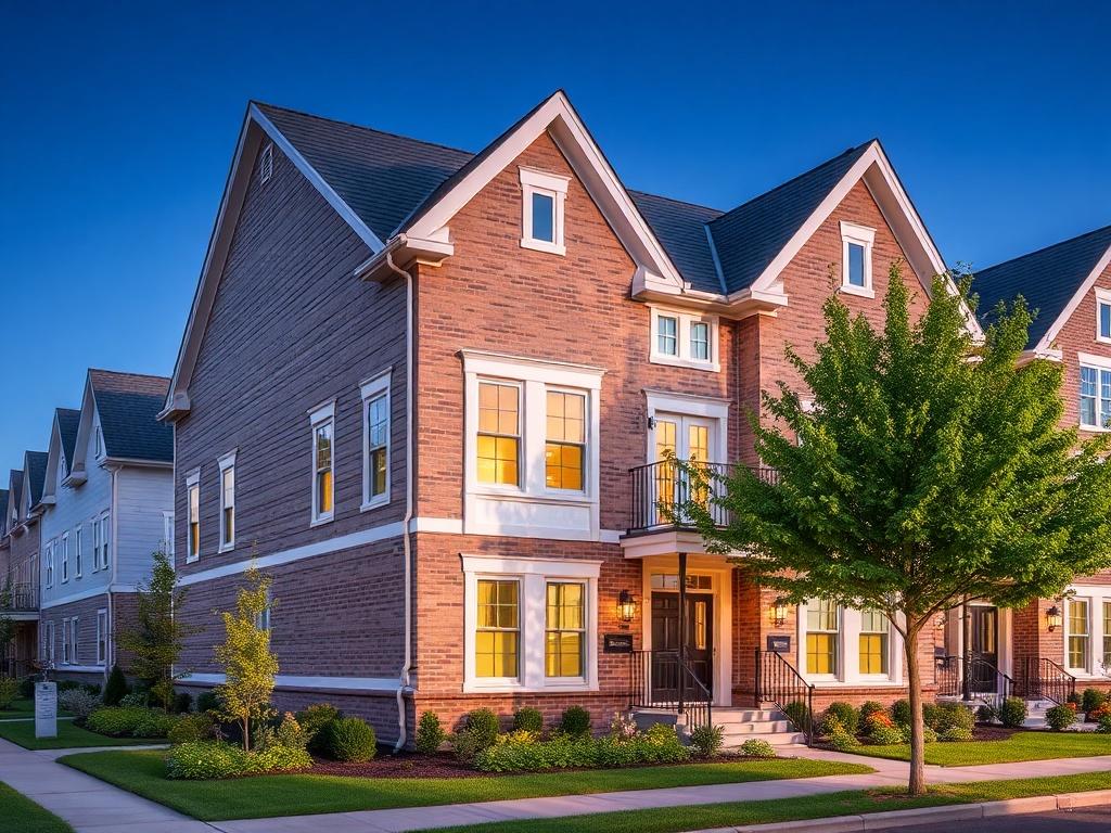 photo of a suburban townhouseфото